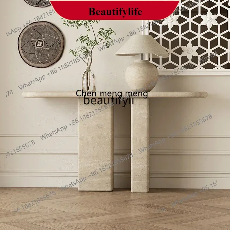 G153 French medieval entrance cabinet retro ornament living room partition cream wind entrance table