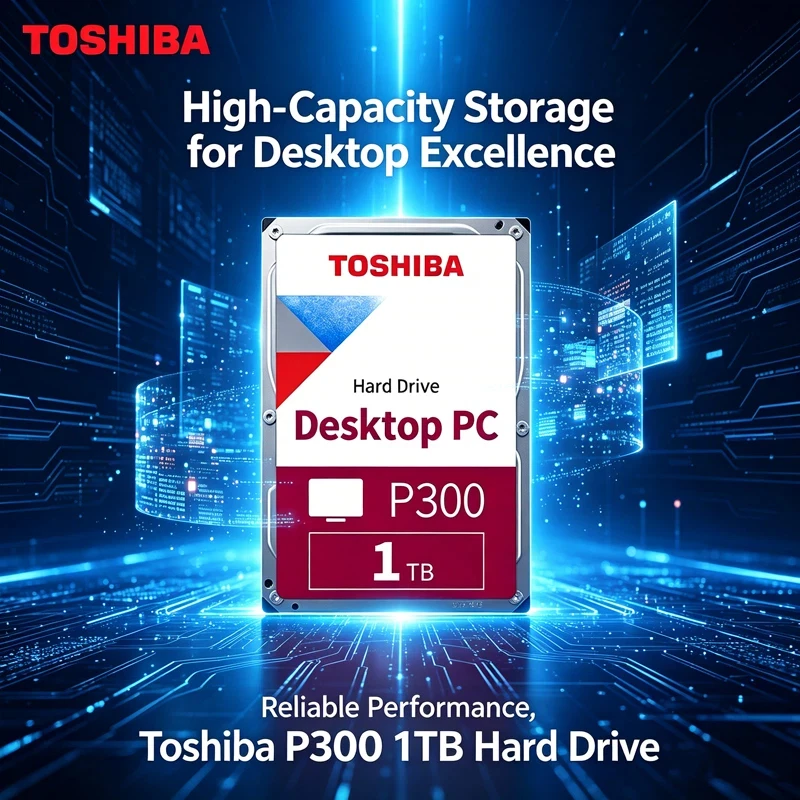 

For Toshiba P300 HDWD110 1TB Desktop Hard Drive, 7200RPM SATA3 Interface, 3.5 Inch Red Disk, High Speed & Stable Performance