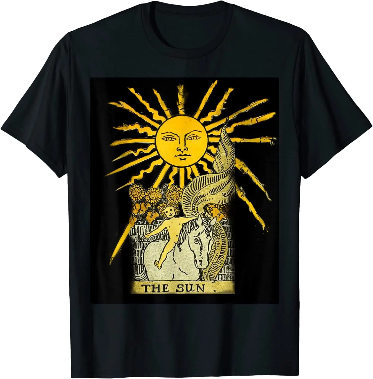 Premium Men's T-Shirt: 'The Sun' Tarot Card Design - Limited Edition Gift Idea