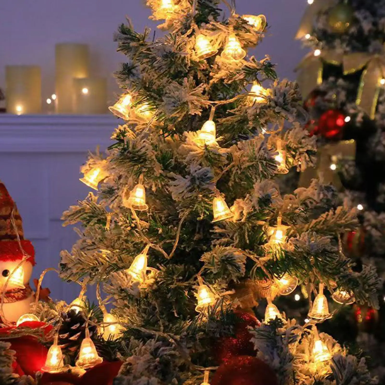 

Рождественские огни для дома, 16 футов, на батарейках, рождественские светодиодные гирлянды, гирлянда для внутреннего и наружного сада, двора, патио, крыльца