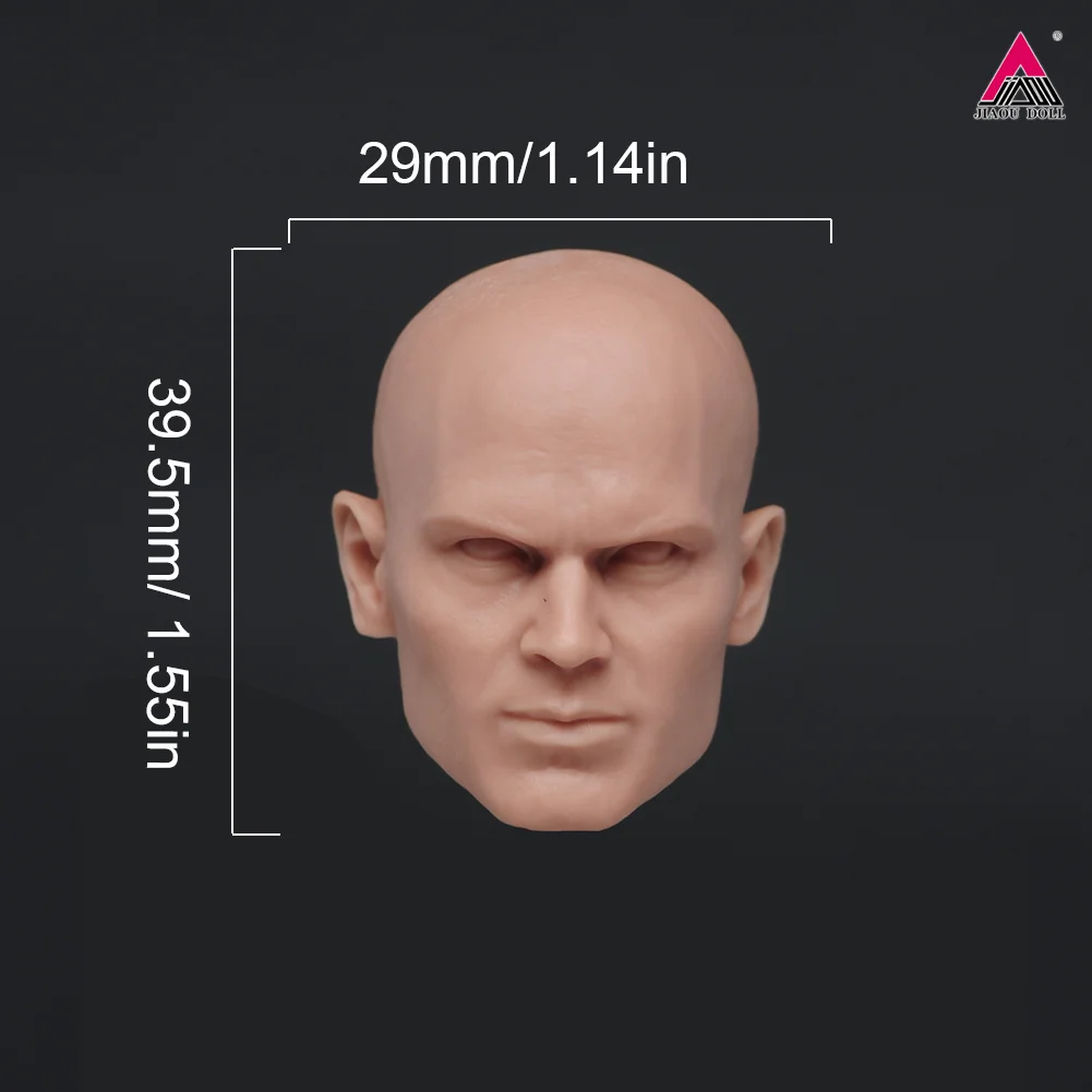 Unpainted 1/6 Scale Male Female Head Sculpt PVC Carving Model Fit 12'' Soldier Action Figure Body Dolls - Image 6
