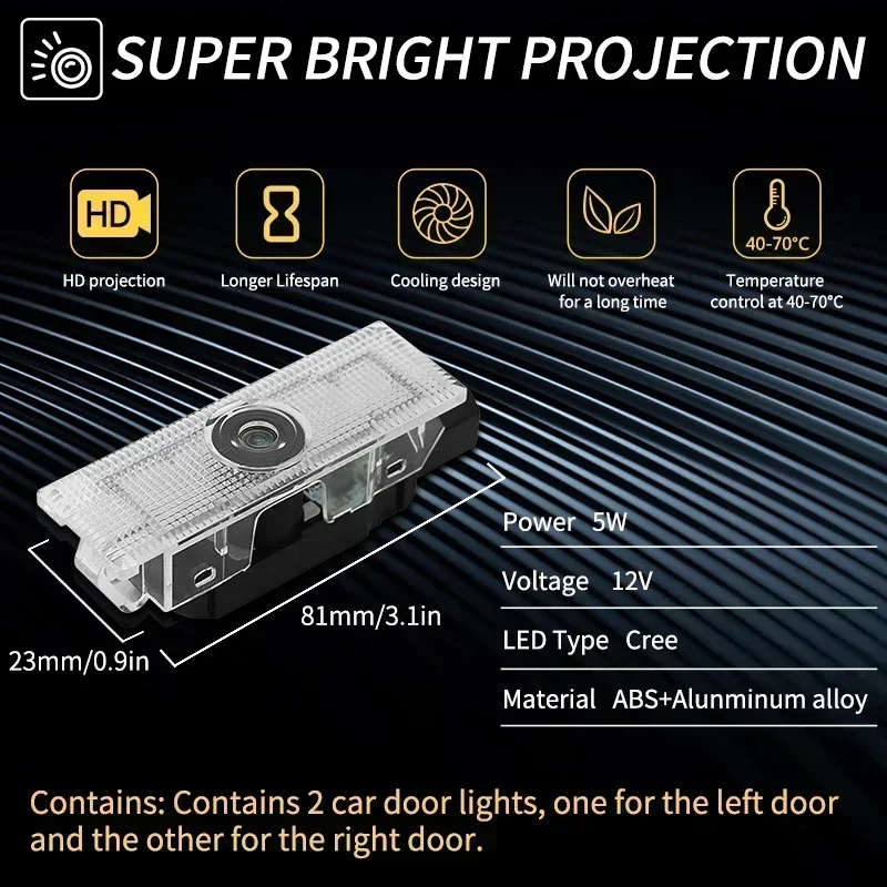 Projetor de luz led para logotipo de porta de carro, laser, sombra fantasma, lâmpadas de boas-vindas para alfa romeo giulietta 2011-2014 2015 2016 2018