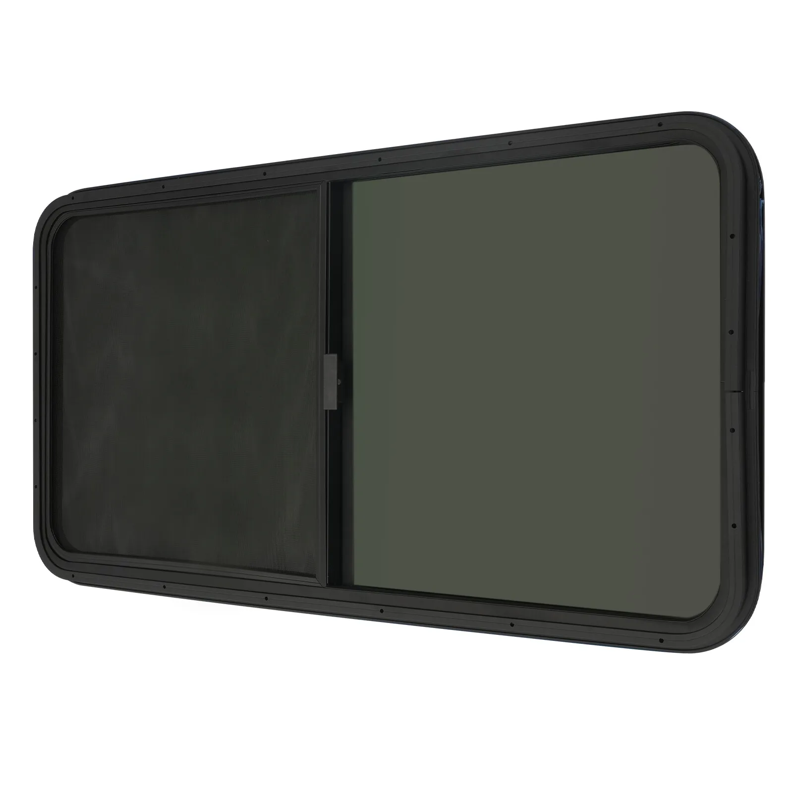 نافذة منزلقة أفقية مناسبة مباشرة لـ RV، سهلة التركيب، عالمية لسمك الصفائح المعدنية 2-6 مم أو 48-55 مم