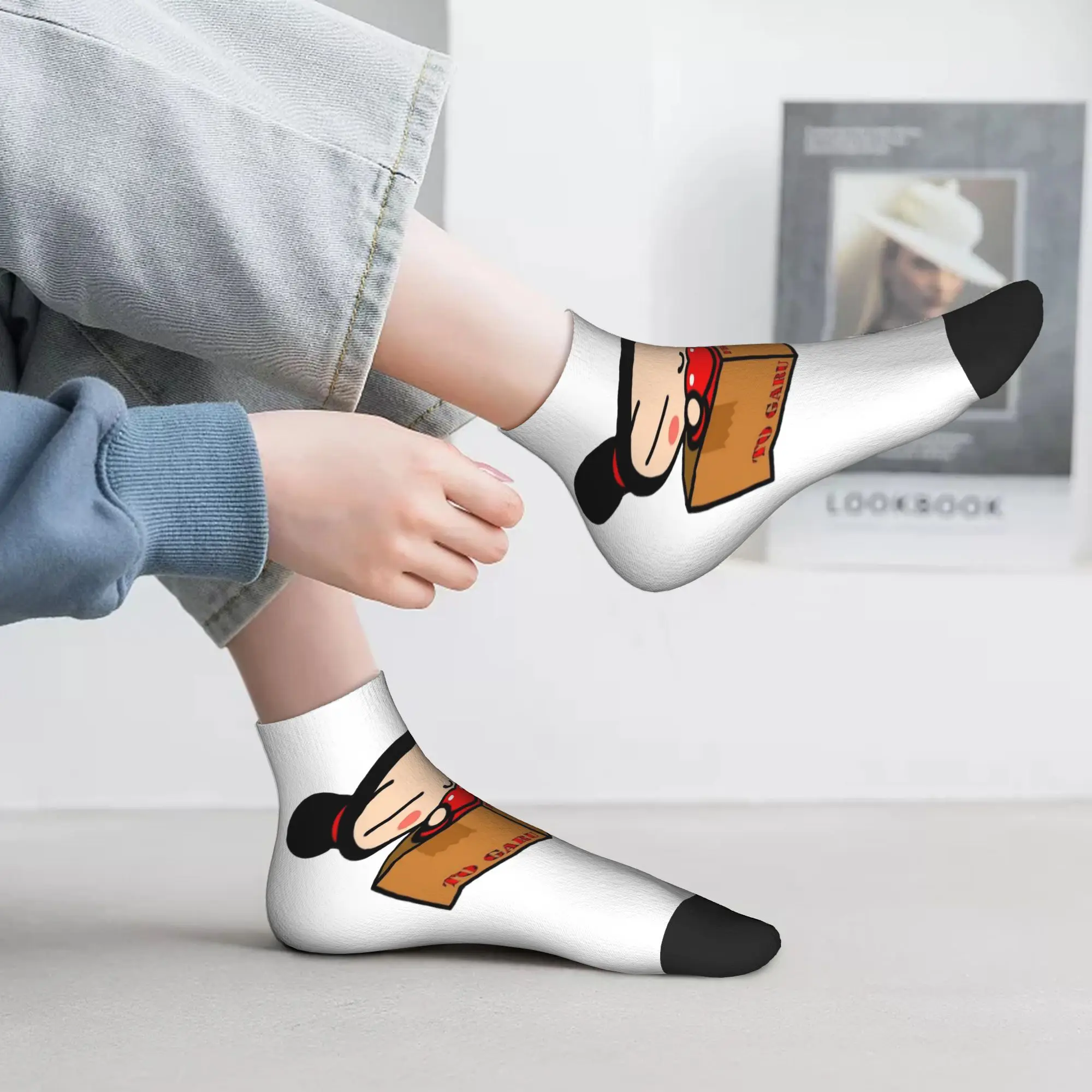 

Всесезонные носки pucca в стиле Харадзюку, впитывающие пот спортивные носки средней длины, мягкие повседневные чулки для мужчин и женщин, подарки