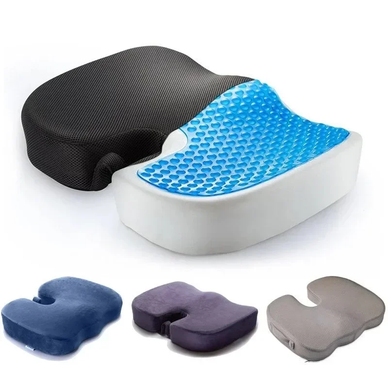 Coccyx Pillow Memory Foam Travel Seat Cushion for Tailbone Pain Back Support Chair Bench Protect Healthy Sitting