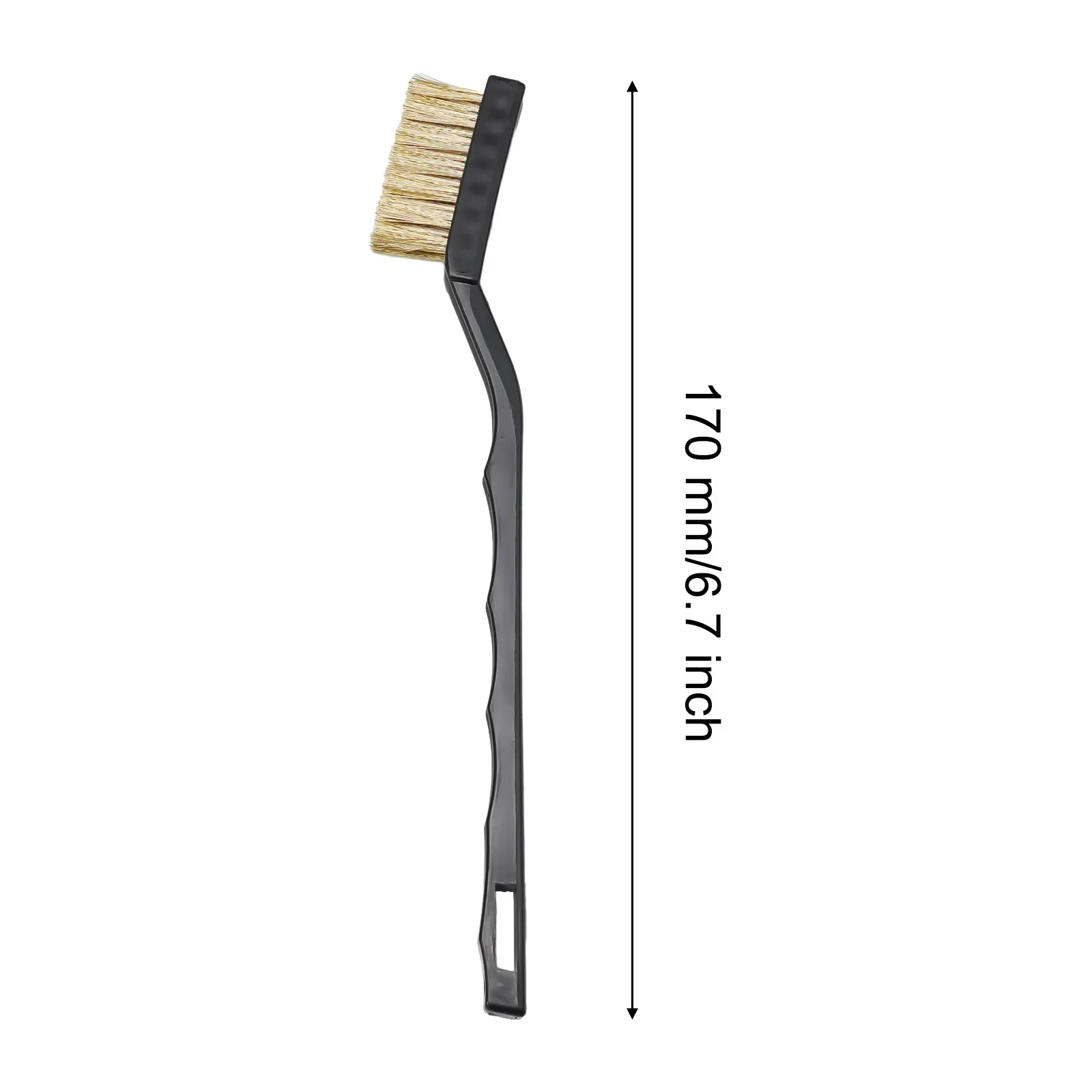 Wire Toothbrush Cleaning Brush Parts Maintenance Small Tools Black Copper Wire Manual Plastic Handle Rust Removal