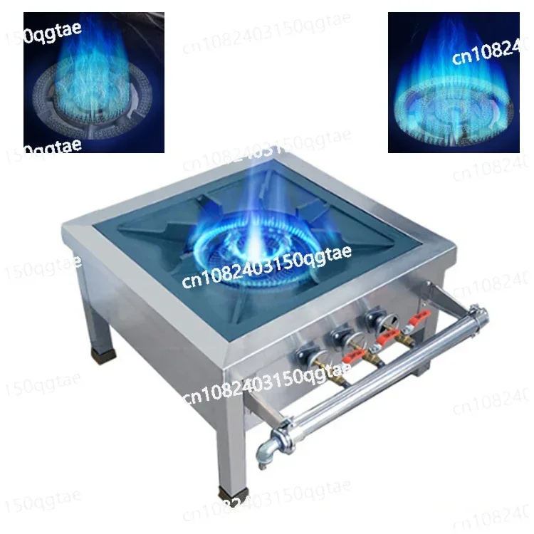 Free Standing Single Stock Pot Stove Propane Stainless Steel Countertop Commercial Gas Burner Range