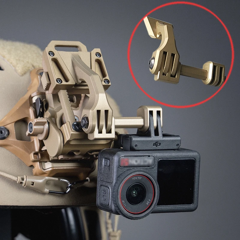 1Set 6061 Aluminum Alloy FPS Action Camera Tactical Connection Arm Connector Joint Extension Bracket for DJI GoPro Insta360