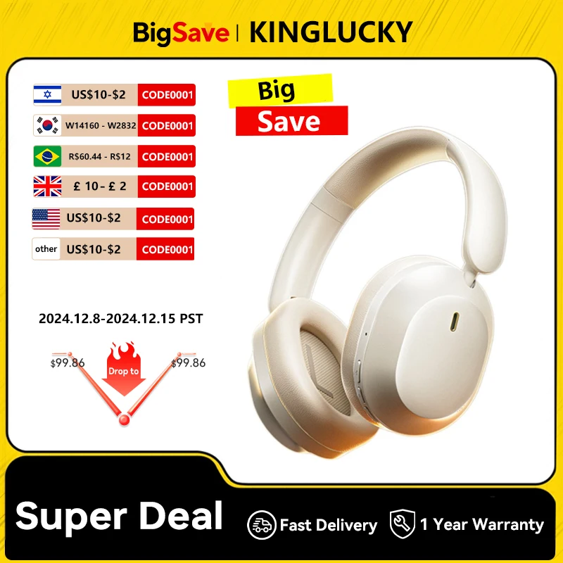 Kinglucky B900MAX Headphones Wireless Earphone Bluetooth 5.3 Headset HiFI  Fones Foldable Wireless Wired Dual Use