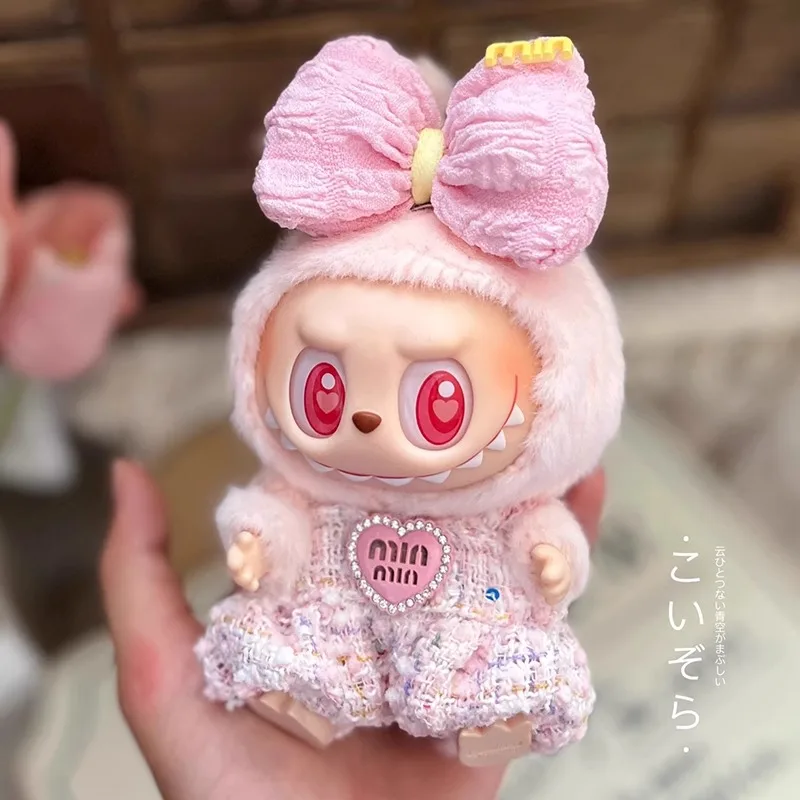 

Одежда для/одежды 17 см Labubu V1v2v3, одежда для куклы Labubu, вечерние, виниловая подвесная кукла-макарон, одежда для переодевания