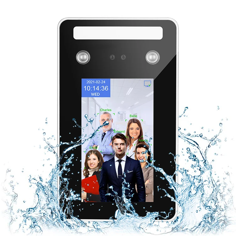IP65 Waterproof Face Recognition Access Control System Smart AI Biometric Time Clock Attendance