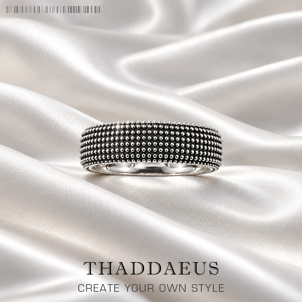 Bandring Kathmandu, ethnischer feiner Schmuck für Damen und Herren, Herbst, lindert ähnliche Struktur, Geschenk aus 925er Sterlingsilber