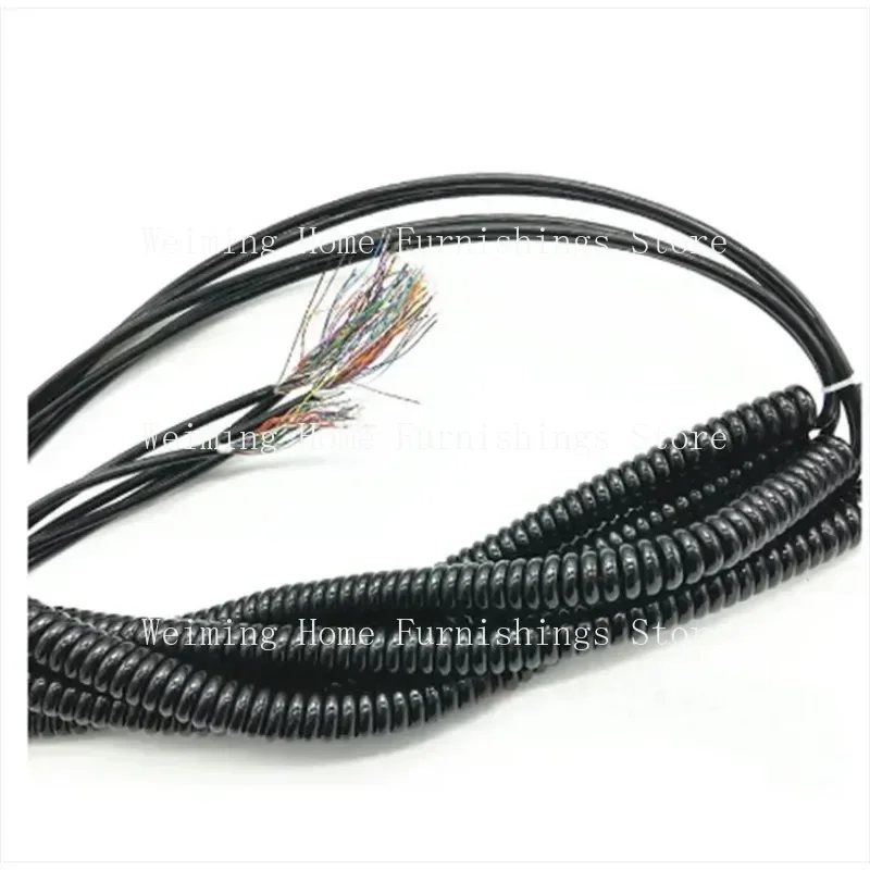 Wholesale 12 15 16 17 18 19 21  Cores  Spiral Cable Coiled Cable for CNC Handheld Encoder Manual Pulse Generator MPG