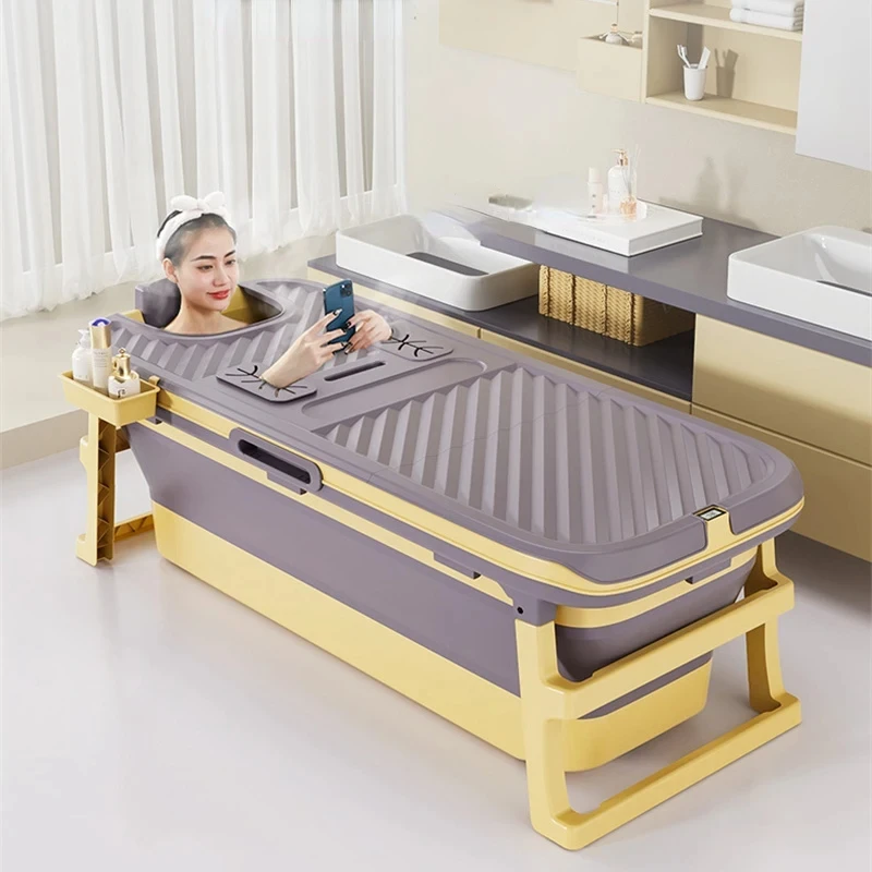 Modern Plastic Folding Ice Bath Folding Adult Portable Bathtub Household Whole Body Comfortable Bathroom Collapsible Bathtub