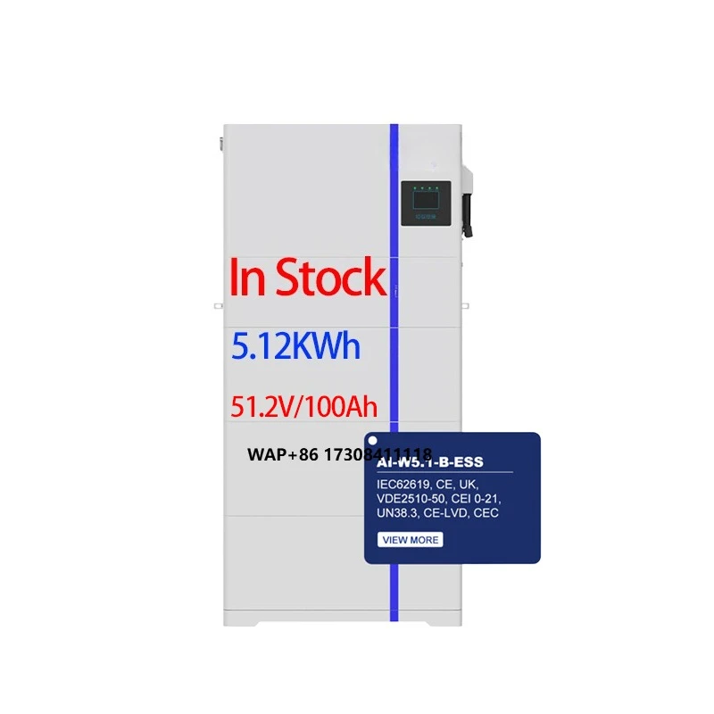 بطاريات ليثيوم 51.2 فولت 48 فولت الجهد المنخفض AI-W5.1-B-ESS (الاتحاد الأوروبي، الاتحاد الأفريقي) 100 أمبير 10 كيلو وات ساعة بطارية دي بالطاقة الشمسية Lifepo4