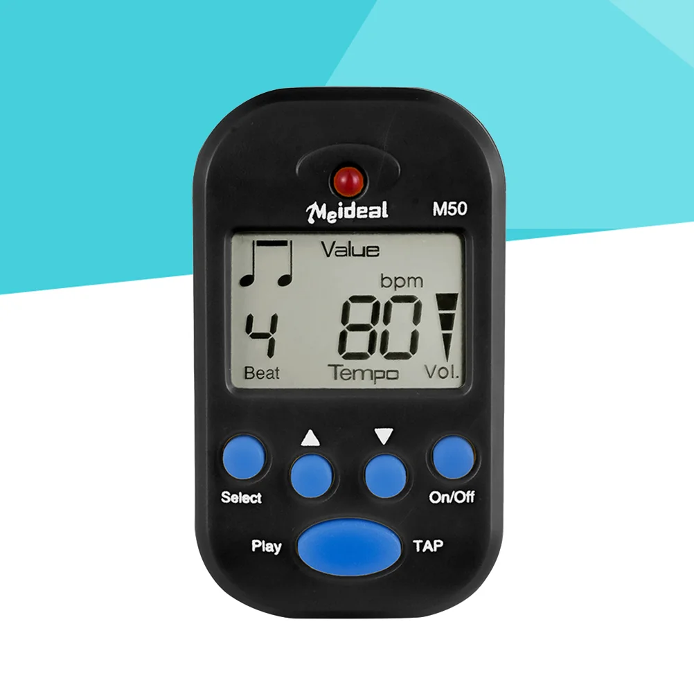 

Guitar Digital Beat Tempo Universal Mini Metronome Mechanical Metronome High Accuracy with Clip (Black)