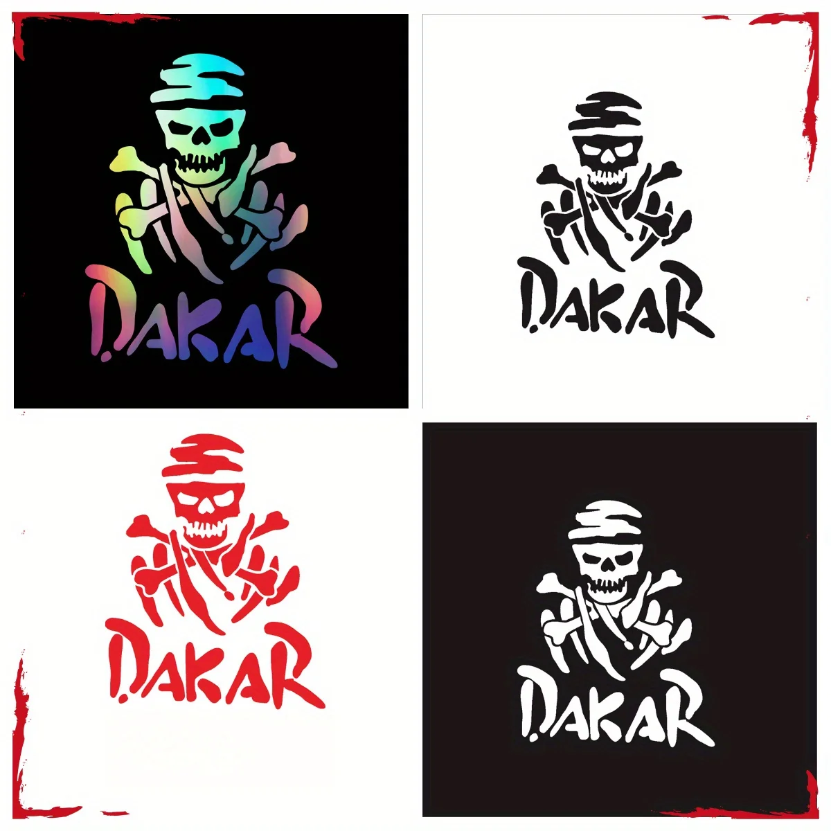 

1PC Trendy Dakar Adventure Skull Stickers, Various Styles, Fit for Cars, Motorcycles & Personalized Items