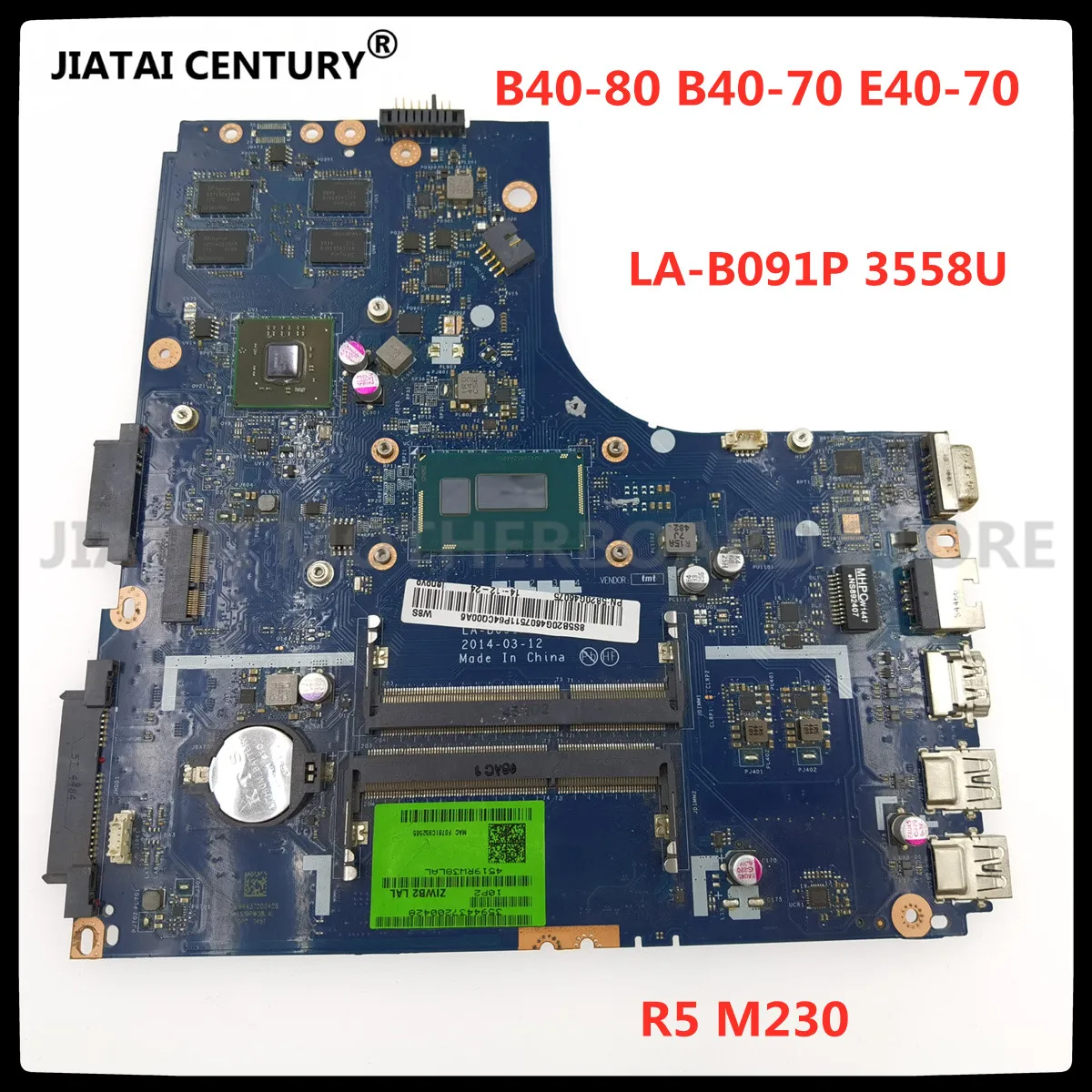 

LA-B091P For Lenovo B40-80 B40-70 E40-70 Laotop Mainboard LA-B091P Motherboard with R5 M230 3558U