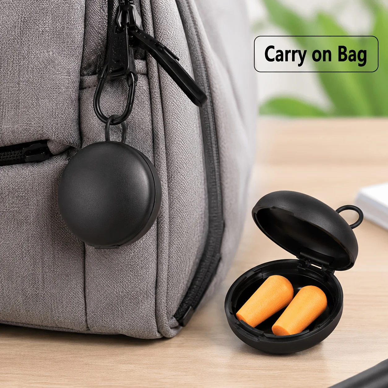 2Pcs Mini Portable Plastic Earplug Storage Box Round Soundproof Earplug Box Sleeping Earplug Craft Jewelry Earring Organizer