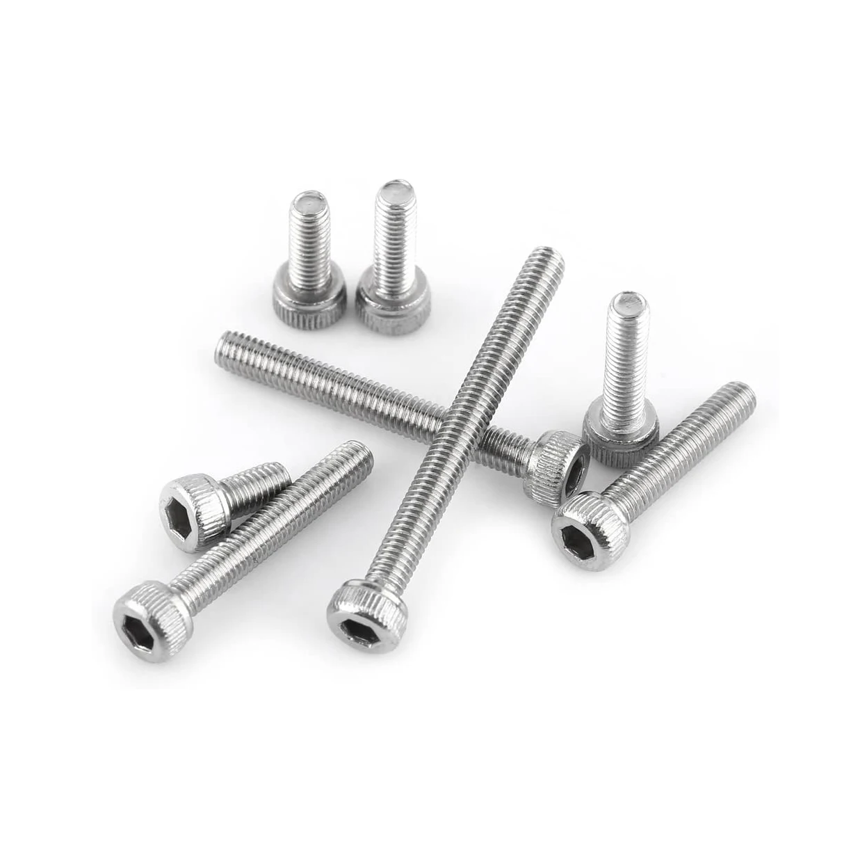 160 Hexagon Head Screws 304 Stainless Steel Metric Thread Internal Hexagon M3 x 6 8 10 12 16 20 25 30 mm