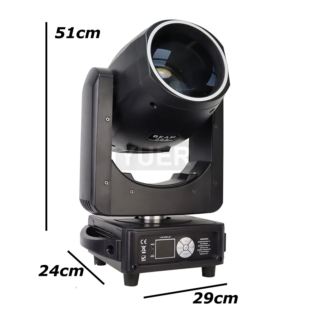 YUER With Ring  295W 14R Beam Moving Head Light 48+8 Prism Gobo Zoom Rainbow Effect DMX512 For DJ Disco Xmas Stage Lighting Bar