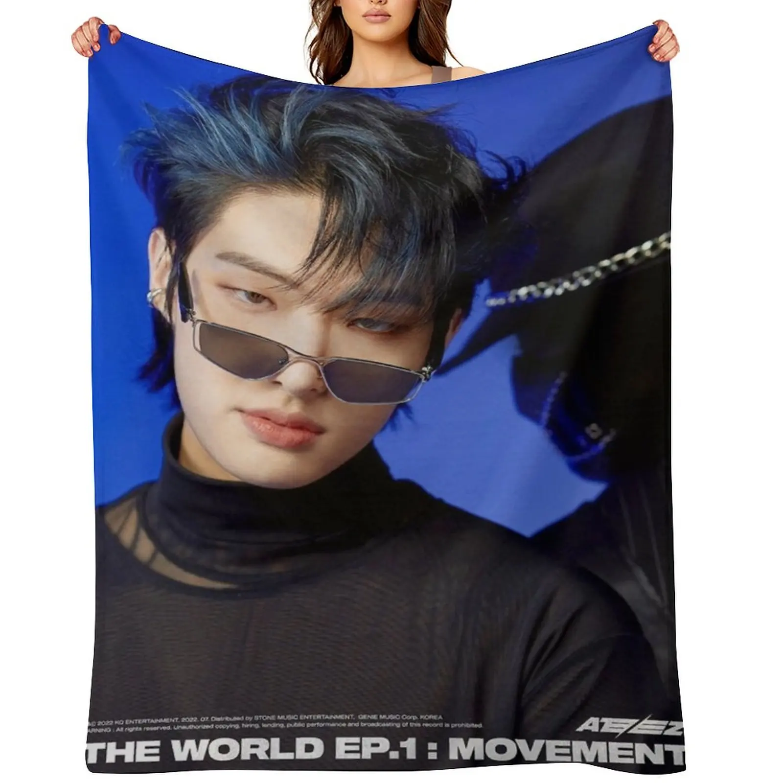 

Mingi - Ateez Throw Blanket Soft Beds Multi-Purpose Hairy Summer Beddings Blankets