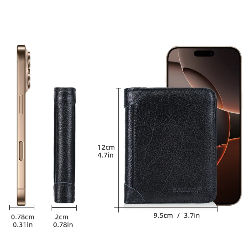 Classic Retro Men Short Wallets Genuine Leather Card Holders High Quality Simple Short Male Purses Vintage Money Clips