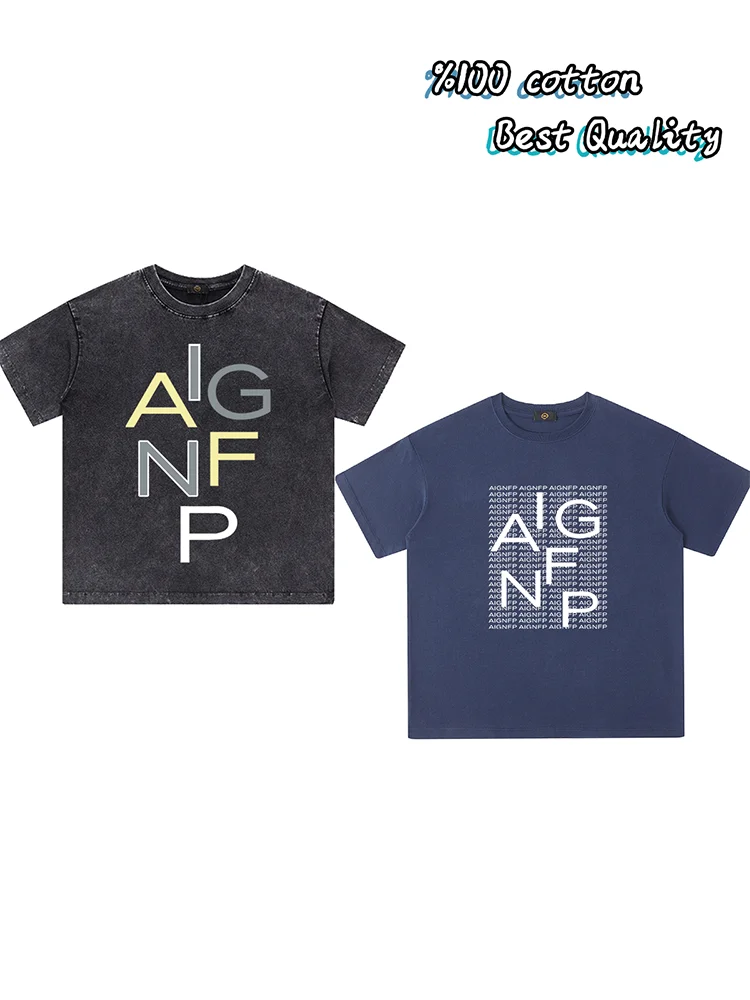 

Модная хлопковая детская футболка, новинка 2025 года, топы с круглым вырезом и короткими рукавами, детская одежда, трендовая уличная одежда с буквенным принтом, одежда для мальчиков