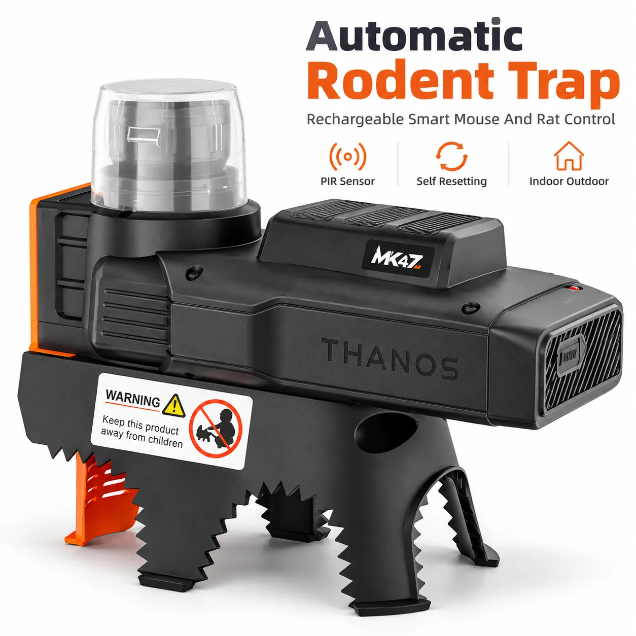 AOLIVIYA Automatic Mouse Trap Rechargeable Smart Rat Trap PIR Infrared Sensor Self Resetting Rodent Killer Indoor Outdoor