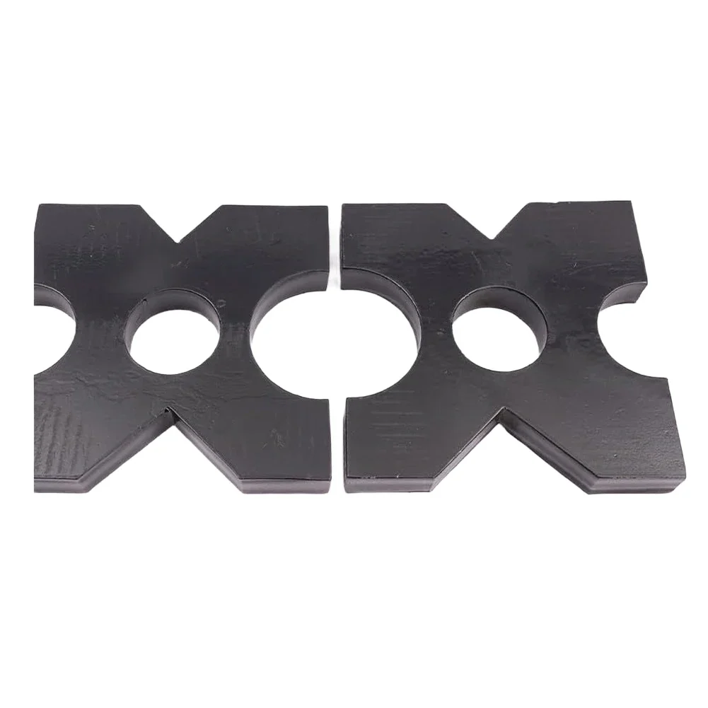 Hydraulic Press Plum Platen Metal Clamp For Workshop Machinery Base Support Anti Slip Pad With Round Hole Black 2 Pcs Tool