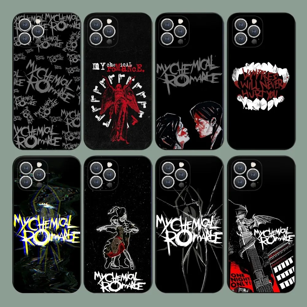 

My C-Chemical Romance Phone Case For iPhone 15,14,13,12,11,Plus,Pro Max,XS,X,XR,SE,Mini,8,7 Soft Silicone Black Cover