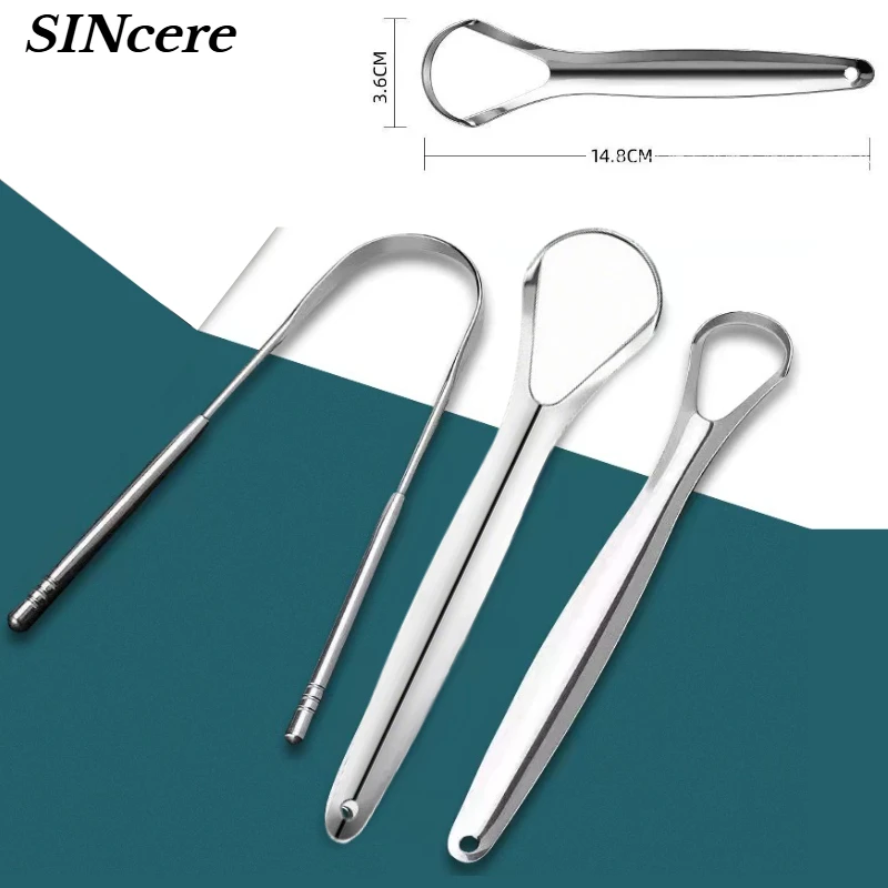 

Металлический скребок для языка для взрослых и детей, портативные скребки для языка из нержавеющей стали, щетки для удаления