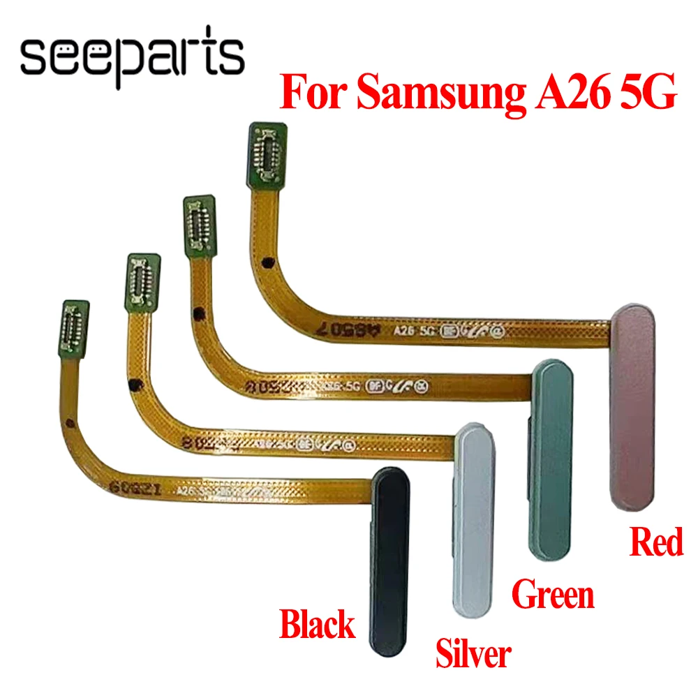

Touch ID для Samsung A26 5G, кнопка «Домой», сенсорный датчик отпечатков пальцев, гибкий ленточный кабель для SM-A266E SM-A266B, запасные части
