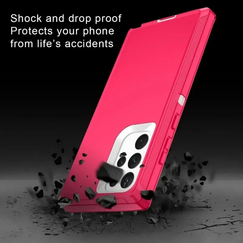 Heavy Duty Defend Armor Shockproof Case for Samsung Galaxy A55 25 35 15 54 34 S24 Ultra S23 S22 S21 S20 Note 20 Otter Cover Box