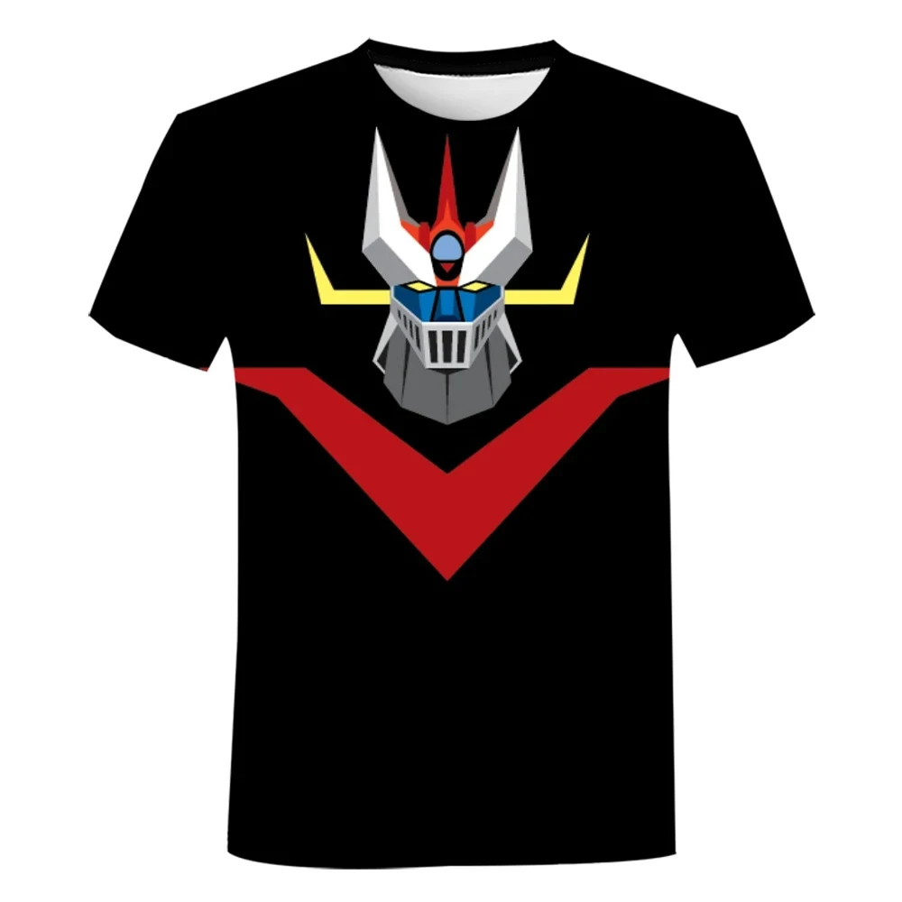 Mazinger Z T-shirty męskie Anime Robot 3D odzież uliczna Z nadrukiem mężczyźni/kobiety na co dzień moda Oversized T Shirt Harajuku odzież dziecięca