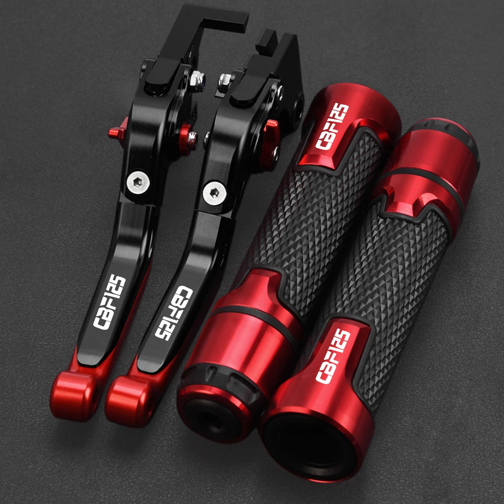 2009 2008 Motorcycle Aluminum Adjustable Brake Clutch Levers Handlebar Hand Grips ends FOR HONDA CBF125 125CBF CB125F 2004-2010 view 4