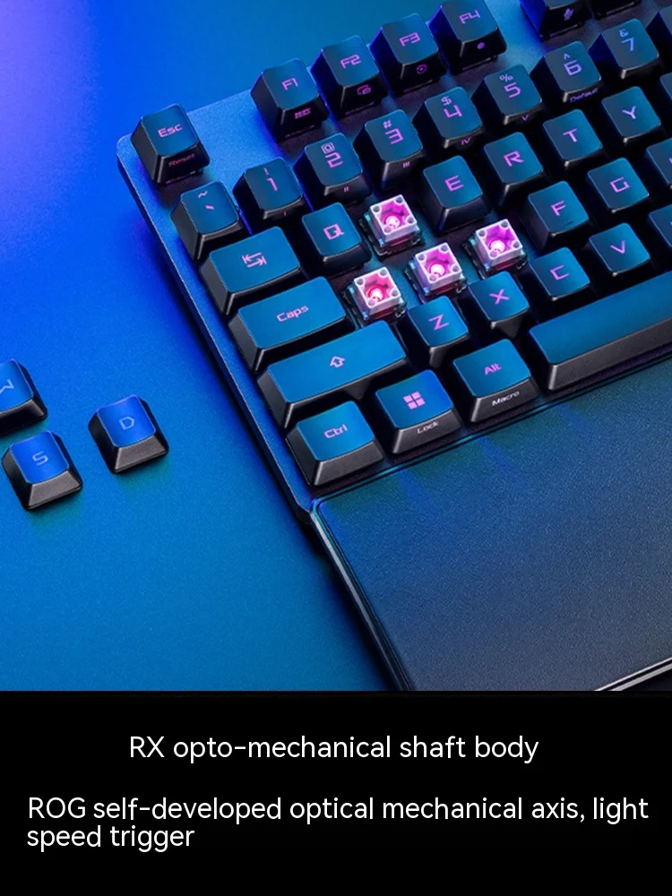 New Rog Player Country Rog Ranger 2 Rx Mechanical Keyboard Optical Axis Backlight Rgb Esports Game Wired Pbt Key Anti Oil Stain