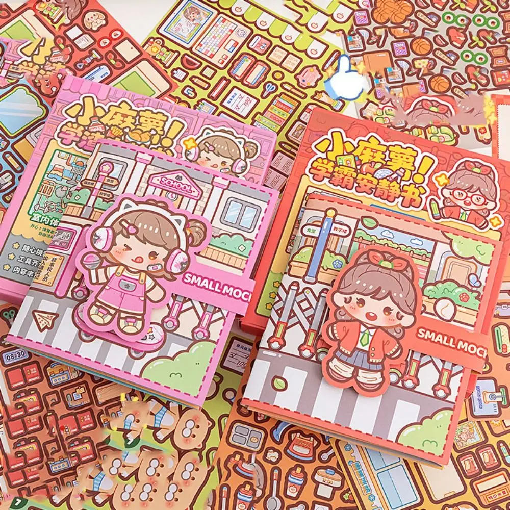 Scrapbook Activity Books Handmade Quiet book Paper Sticker Book Telado Busy Book Anime Cartoon DIY Scene Material Sticker DIY