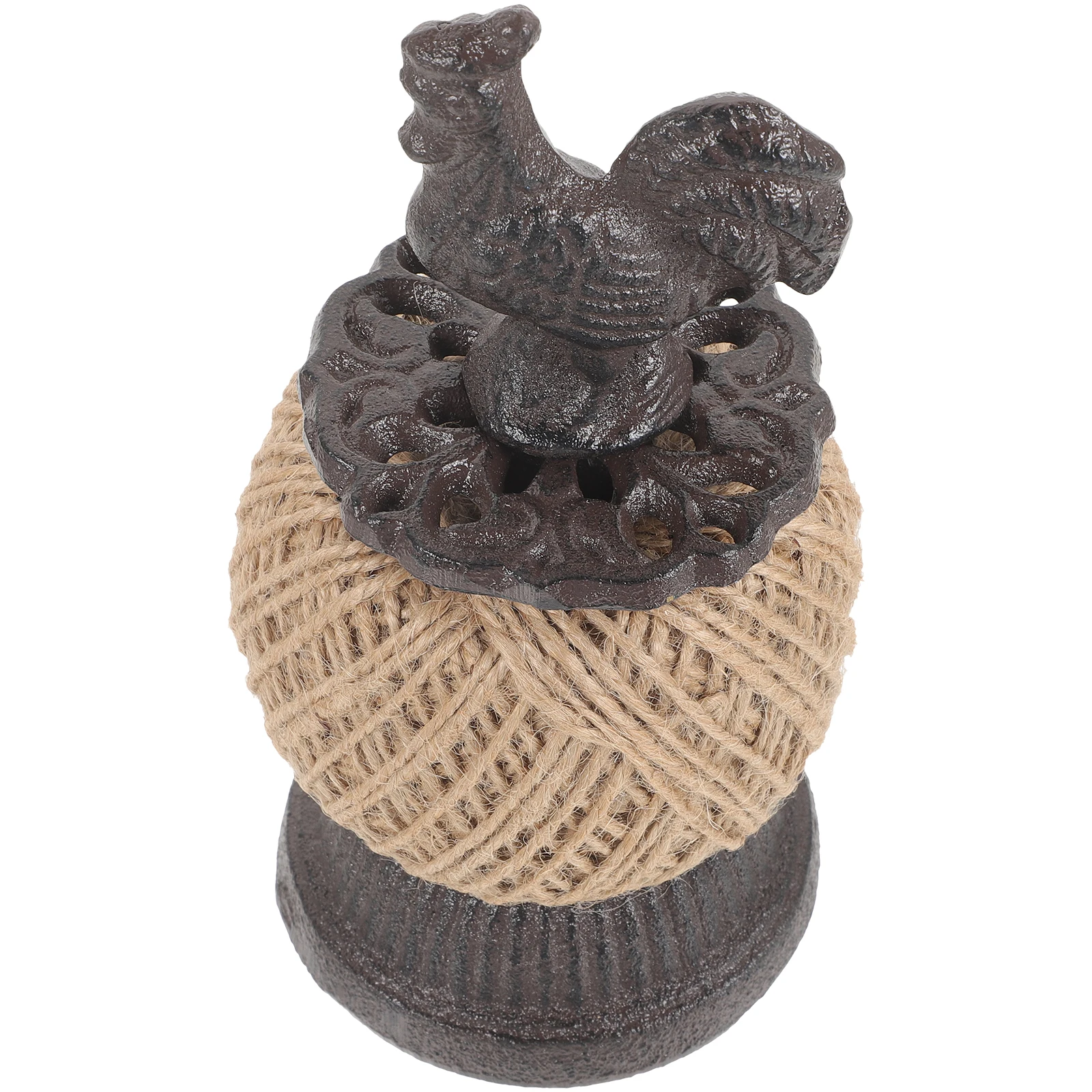 

Железная веревочная катушка, прочная стойка для хранения петуха для пеньковой веревки, декоративный настольный аксессуар для дома, железный художественный петух