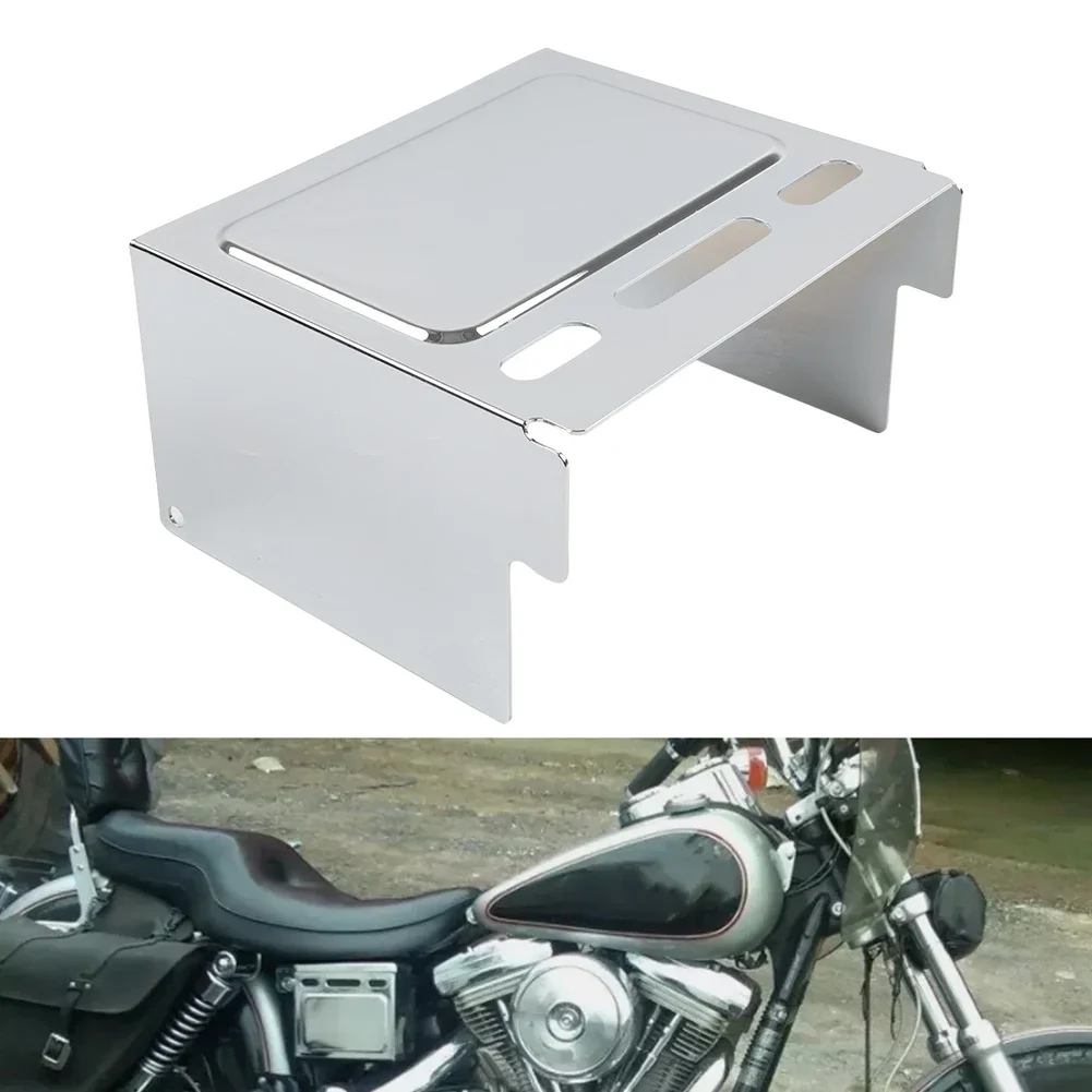 

Хром для Harley XL Sportster 1982-99 для FXD FXDWG Dyna 91-96 мотоцикла, оконная крышка батарейного отсека, защитная алюминиевая крышка