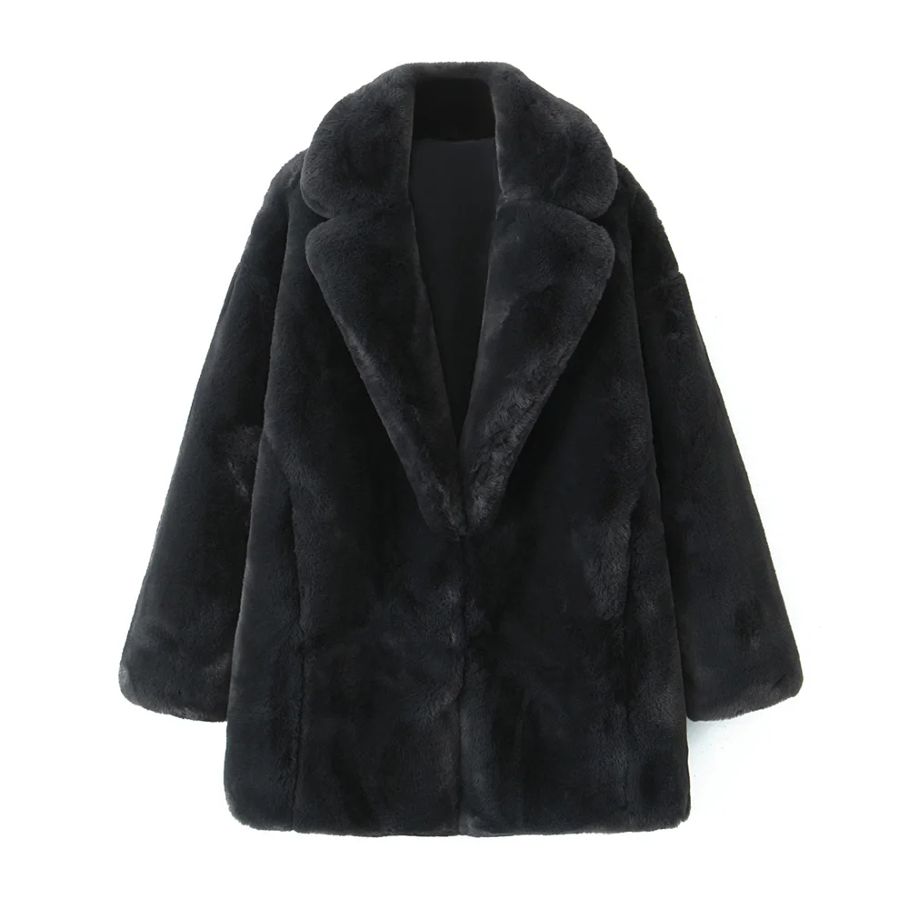 

2024 RARF Winter New Product Women's Fashion Slimming Medium to Long Sleeve Temperament Coat Casual Coat