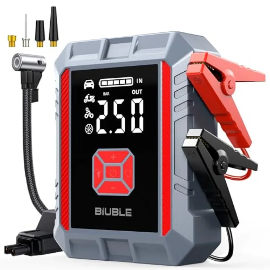 

8000A Jump Starter с воздушным компрессором 26800 мАч Автомобильный аккумулятор Jump Starter All Gas/16L Diesel 150PSI Аккумуляторная перемычка Starter Porta