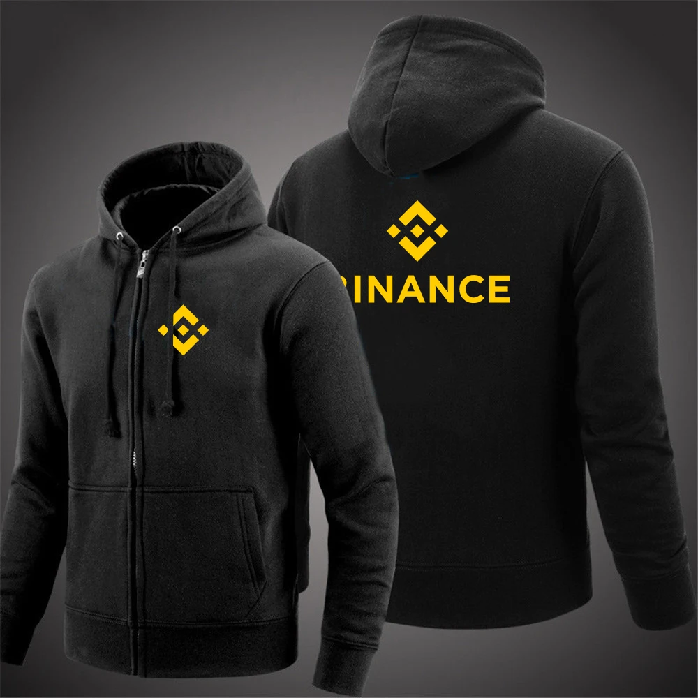 Binance Crypto 2023 Men's New Print Hoodie Warmer Pullover Sweatshirts Long Hooded Sweatshirt Long Sleeve Fashionable Coats Tops