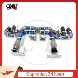 CBNT Valved Exhaust-Pipe for Chevrolet Corvette C8 6.2L 2019- Valvetronic Catback 3inch Titanium Muffler with Valve Axle-back