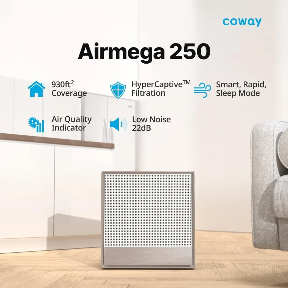 Airmega 250 Smart Air Purifier, True HEPA Air Purifier with Smart Technology, Covers 930 sq. ft.