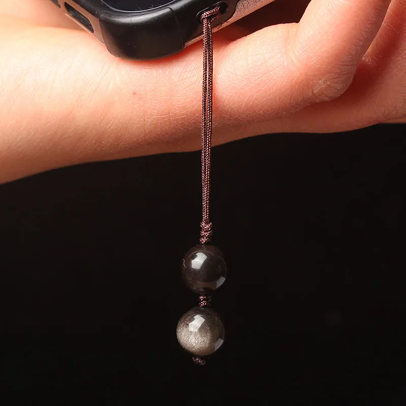 سلسلة هاتف محمول كريستالية للحظ والحماية حسب الفنغ شوي، حامل مفاتيح، سوار، هدية إبداعية، قلادة كريستالية معدنية من سلسلة العناصر