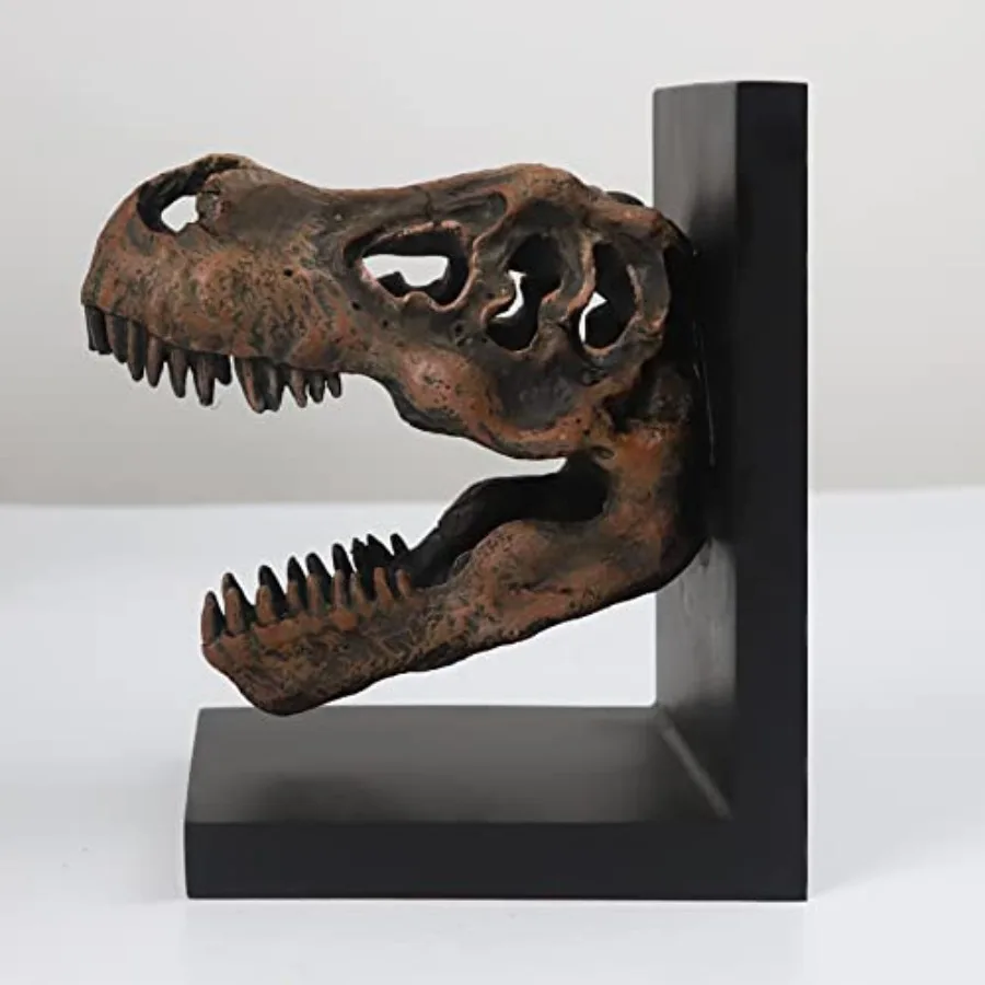 

Декоративная подставка для книг в виде черепа тираннозавра Рекса, декор для дома, декоративные пресс-папье из смолы для книжных полок, утяжелители для книг, держатели для книг