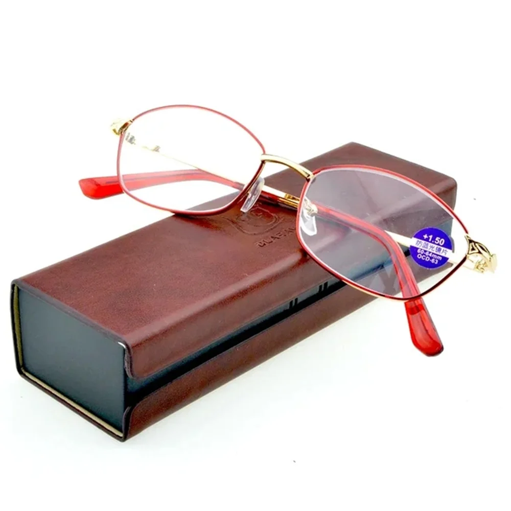 

Anti-ray Lens Full-rim Women Simplicity Reading Glasses +0.75 +1 +1.25 +1.5 +1.75 +2 +2.5 To +4 Includes PU Case In The Picture