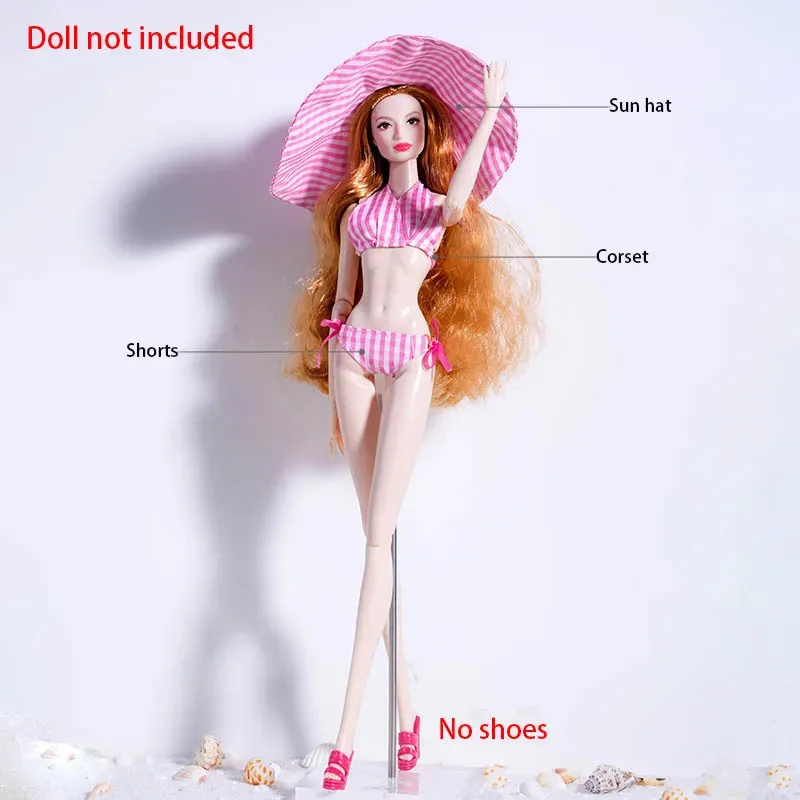 1/6 Supermodel Pop Badmode Accessoires Mode Sexy Strand Vakantie Bikini Badmode Set Pool Party Dress Up Kleden Voor 30 cm Pop