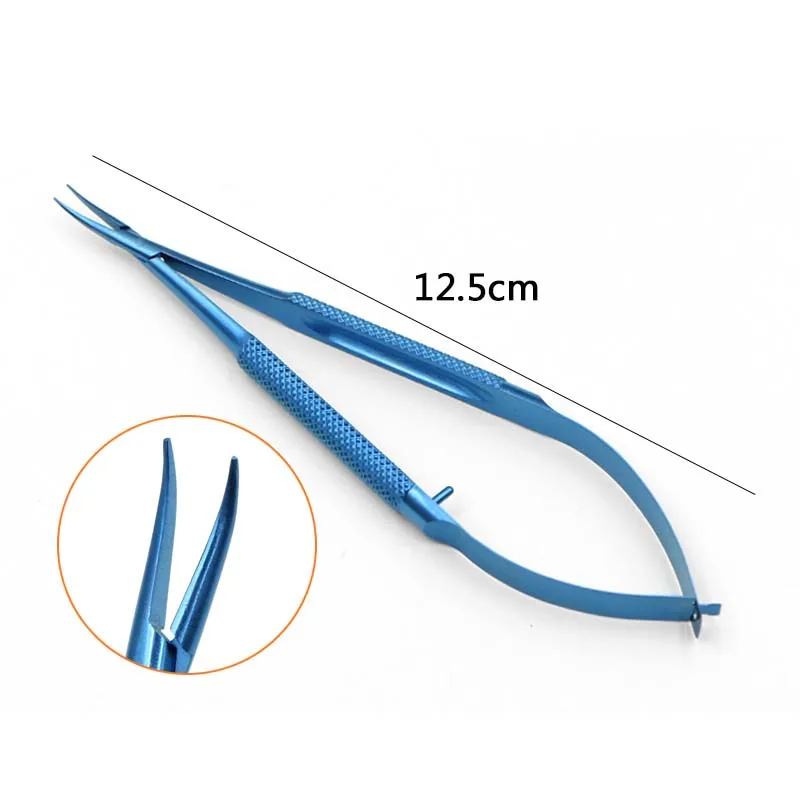 Imagem -06 - Titanium Tlloy Instrumentos Cirúrgicos Oftálmicos Instrumentos Dentários Microcirúrgicos Suportes de Agulha 12.5cm